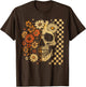 Floral Skull Grunge Retro Aesthetic Design