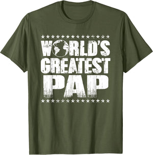 World's Greatest Pap T Shirt -Best Ever Award Gift