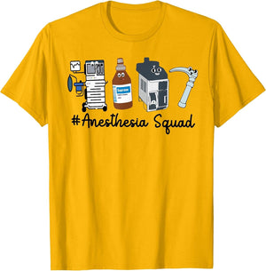 Funny Anesthesia Tech, Anesthesia Squad Goals CRNA Anesthesi , Men, Golden Yellow, XX-Large