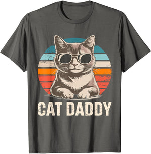 Cat Daddy Shirt Men Cat Lover Dad Fathers Day