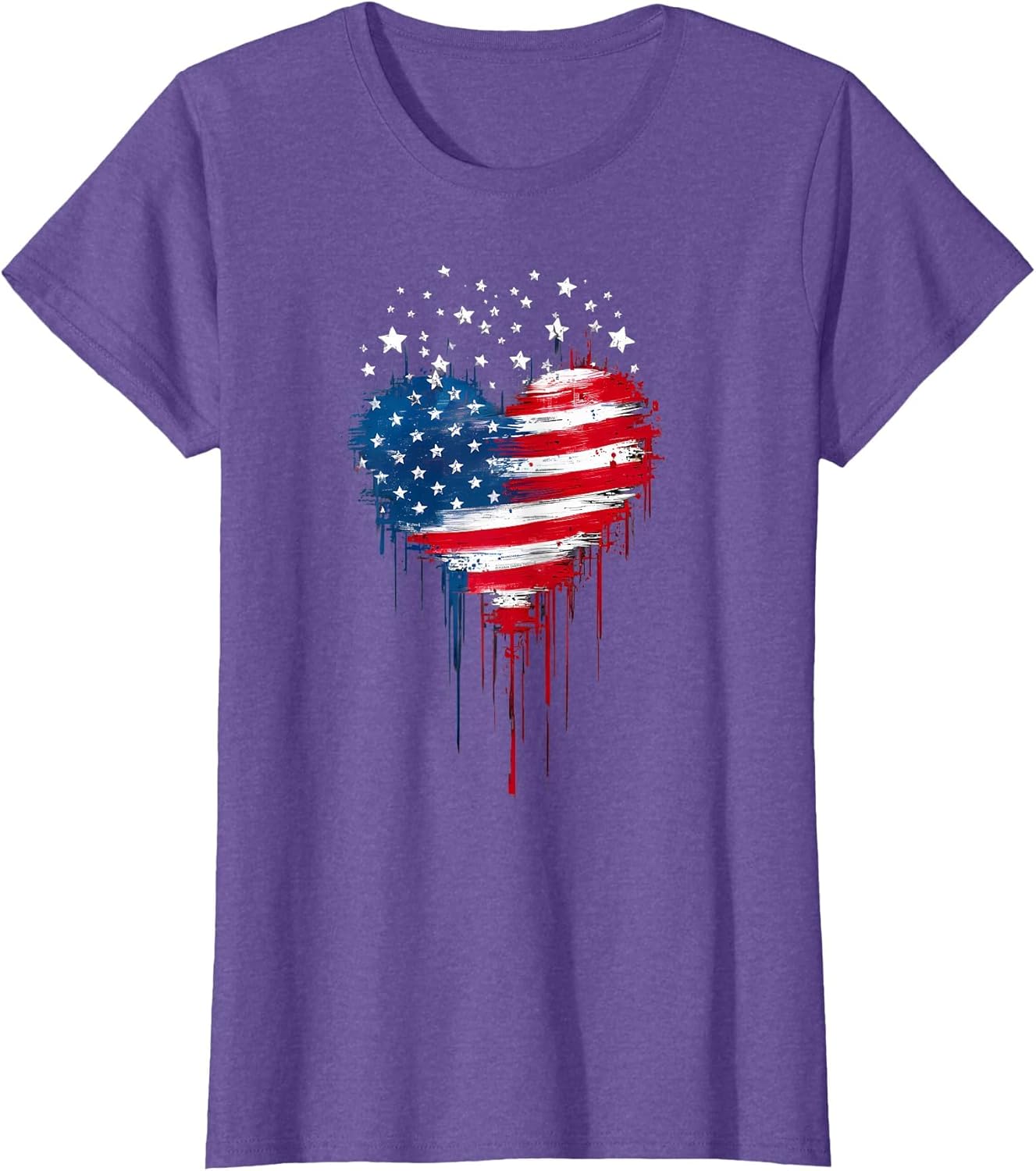 USA Flag Patriotic American Heart Armed Forces 4th of July