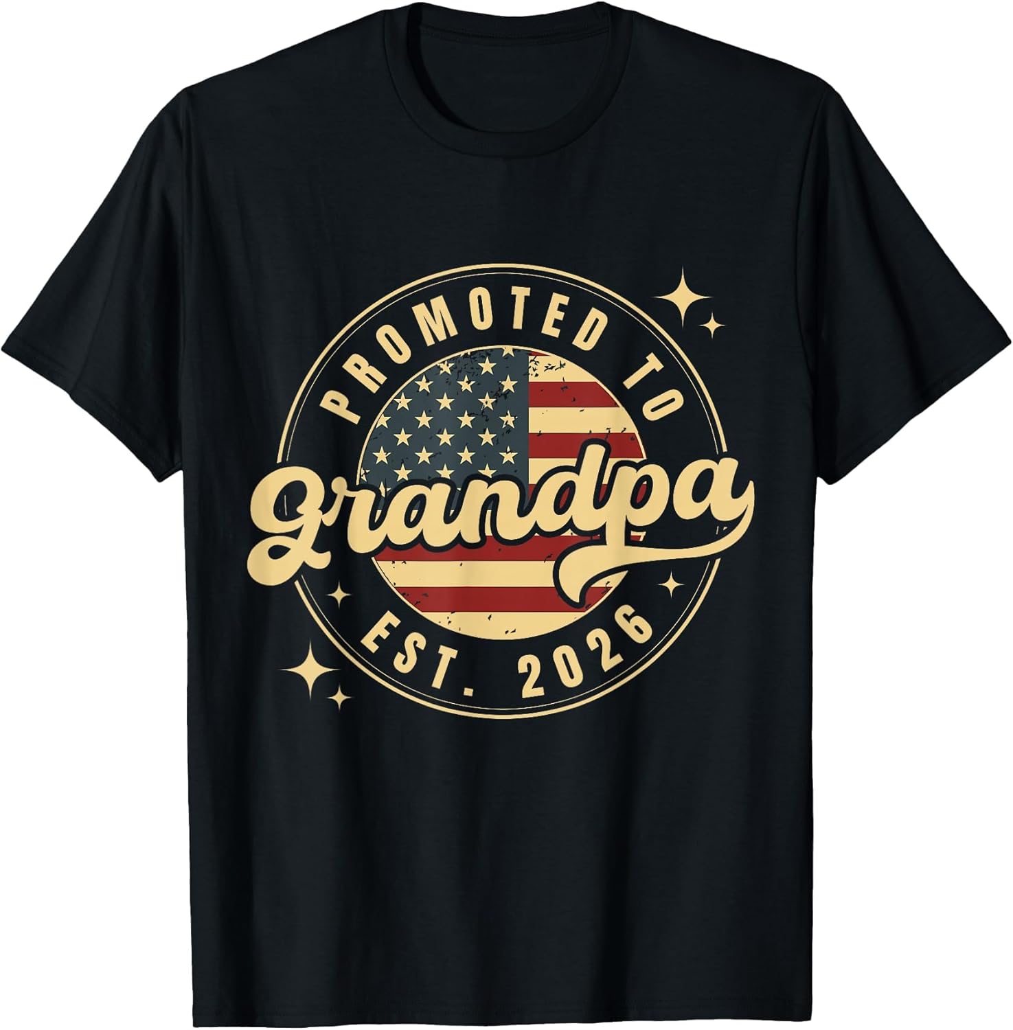 Promoted to Grandpa Est. 2026 New Grandpa USA Vintage 2026