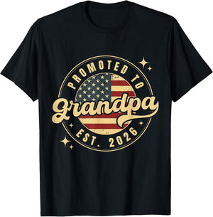 Promoted to Grandpa Est. 2026 New Grandpa USA Vintage 2026