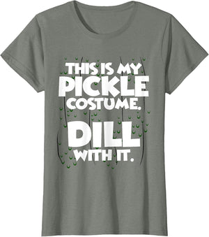 Pickle Halloween Costume Shirt Easy Funny Women Men Kids