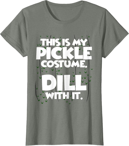 Pickle Halloween Costume Shirt Easy Funny Women Men Kids