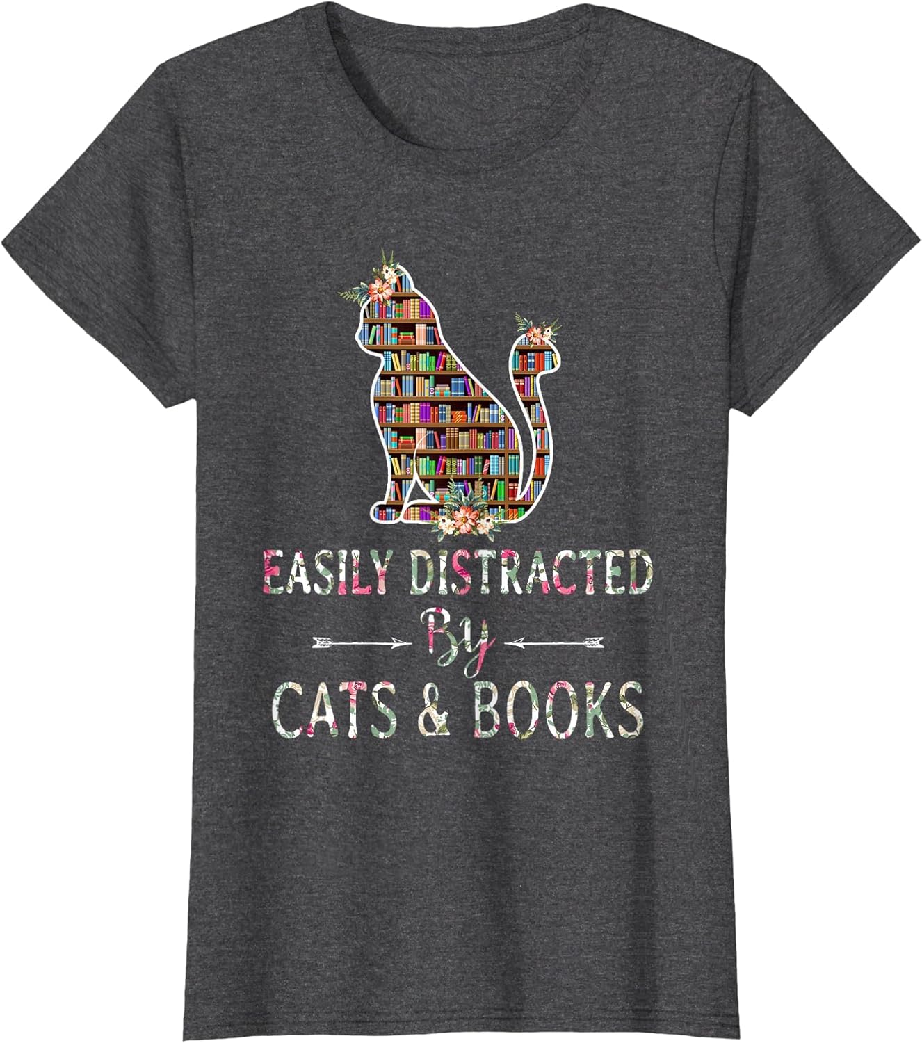 Cat Lover - Book Lover - Easily Distracted by Cat & Books