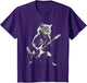 Cat Playing Guitar Rock Music Band Cool Graphic Vintage , Youth, Purple, Small
