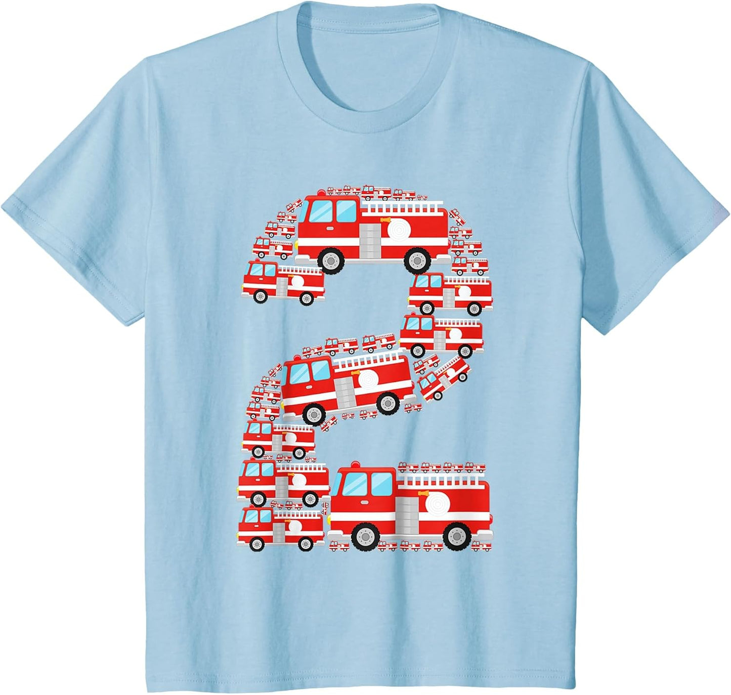 Fire Truck 2nd Birthday Boy 2 Year Old Toddler Firefighter
