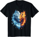 Fire and Ice Dragons Facing Each Other