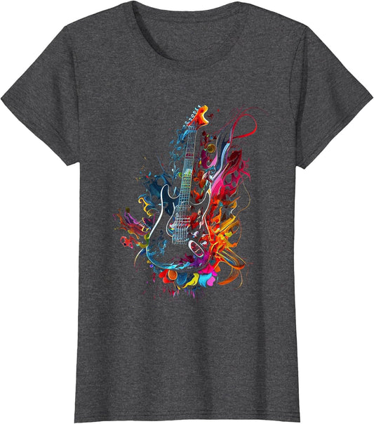 Electric Guitar Design Colorful Musician Guitar Gift GUI