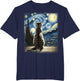 Van Gogh Starry Night Style Artistic Domestic Shorthair Cat