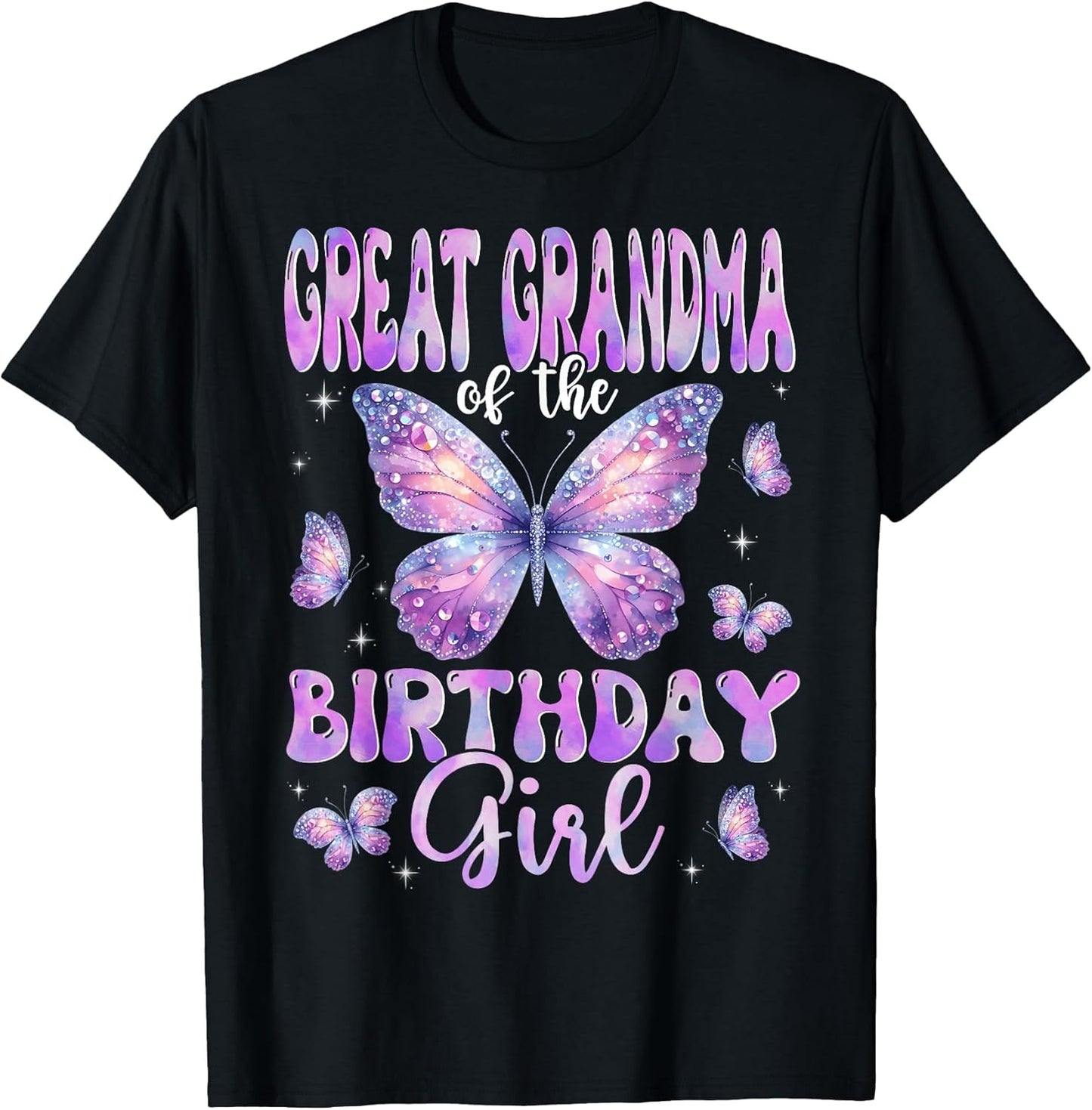 Great Grandma of The Birthday Girl Butterfly Family Matching
