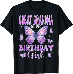 Great Grandma of The Birthday Girl Butterfly Family Matching