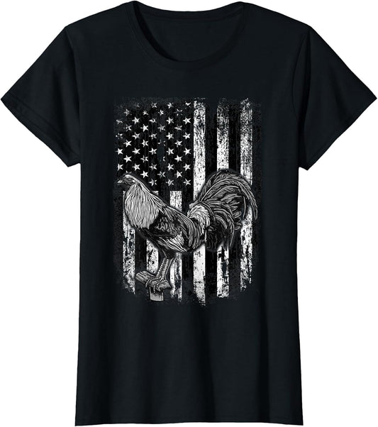 Rooster US Flag Cock Fight