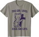 Christian This Girl Loves Jesus and Cats Cat Hugging Cross