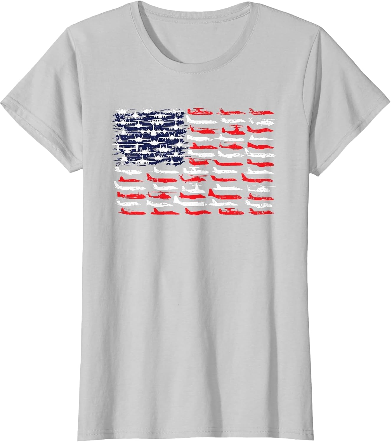 Military Aviation American Flag Aircraft Distressed Design