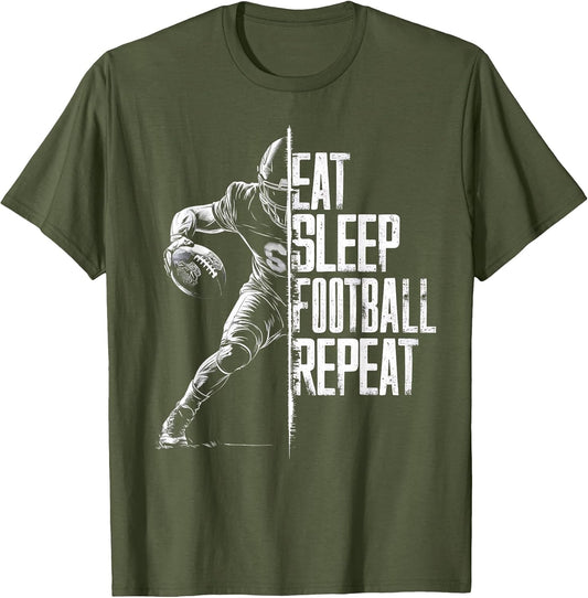 Eat Sleep Football Repeat Football Lovers Youth Kids Boys