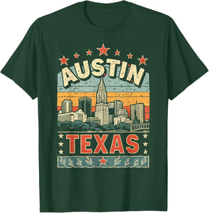 Austin Texas Skyline Retro Vintage Graphic Design City Love
