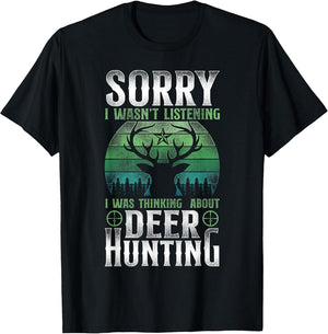 Buck Deer Hunting Hunter Vintage Retro Sorry I Wasn't