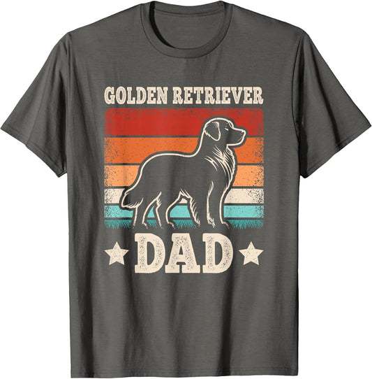 Golden Retriever Dad Retro Golden Retriever Lover Daddy Men
