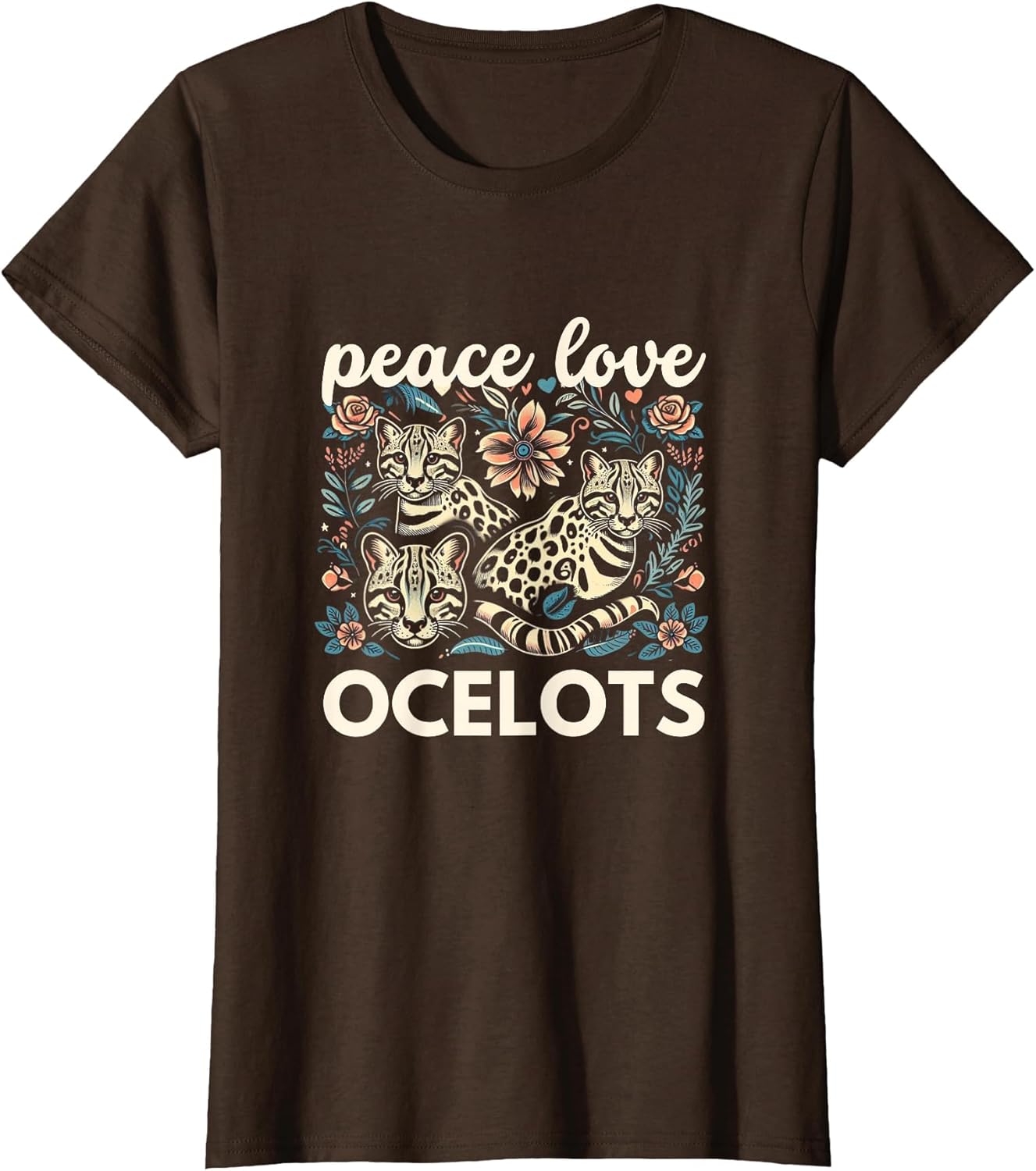Ocelot Shirt Ocelot Lover Peace Love Ocelots