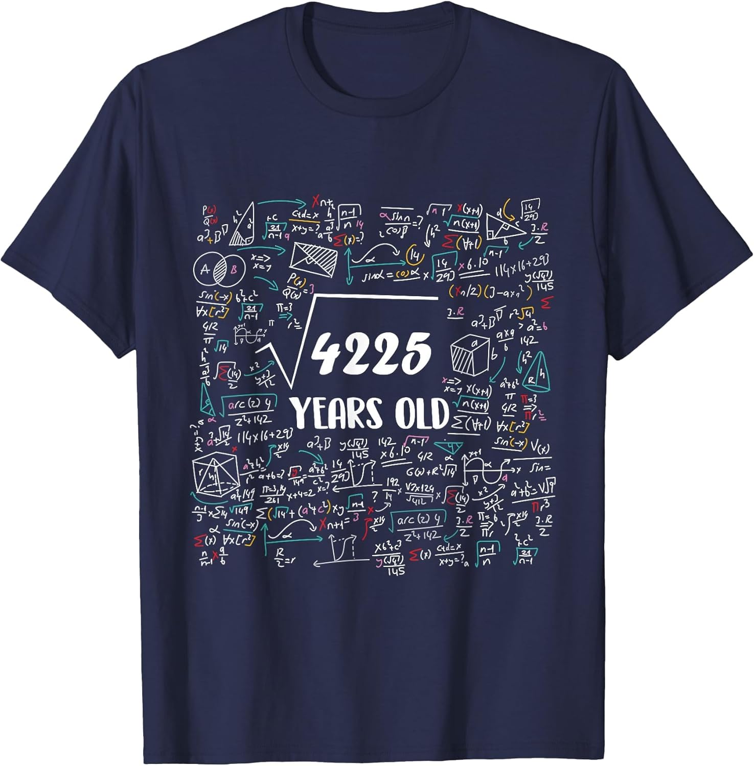 Square Root of 4225 Bday Math 65th Birthday 65 Years Old