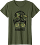 Army Vet Armyvet Messy bun Camouflage Women's Veteran