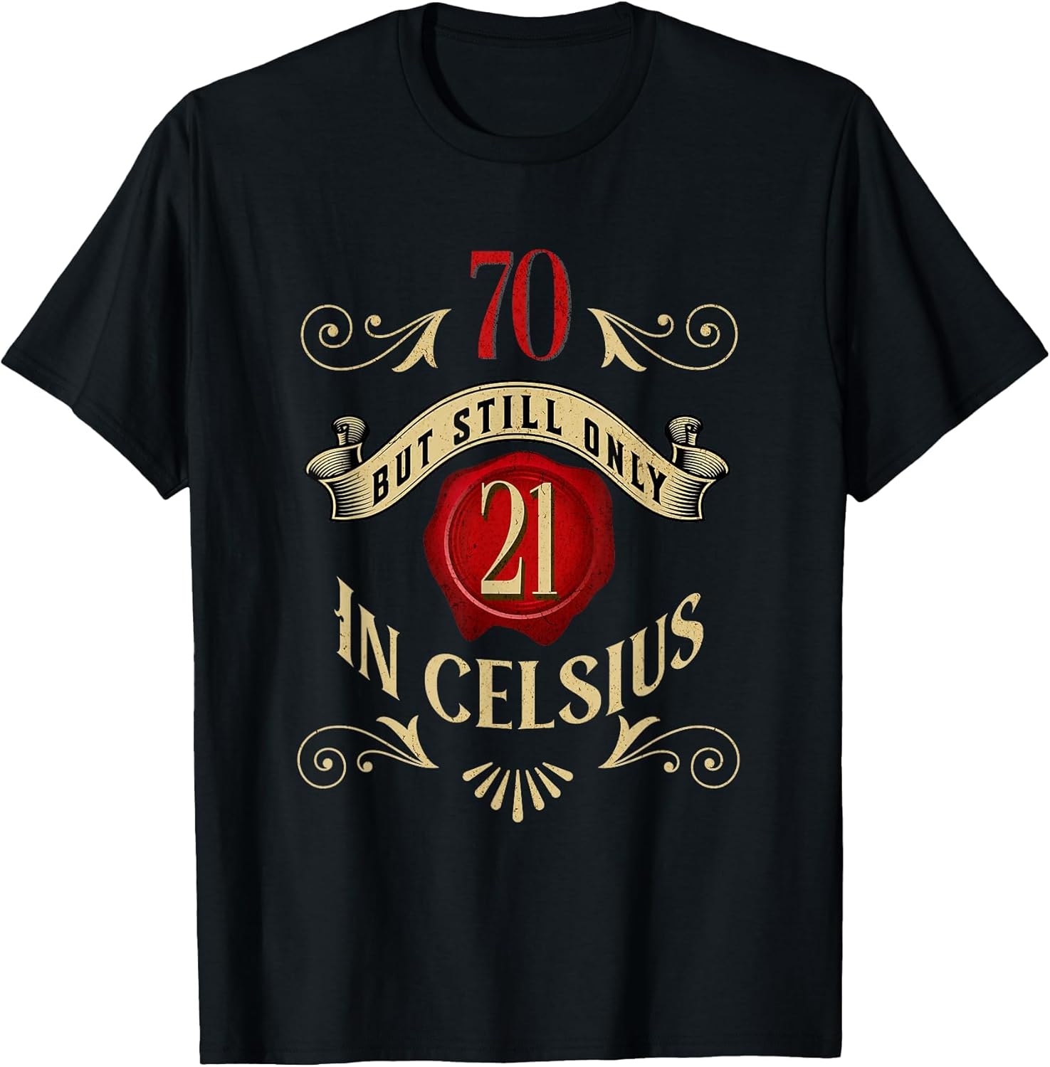70 But Only 21 in Celsius, Funny 70th Birthday Vintage