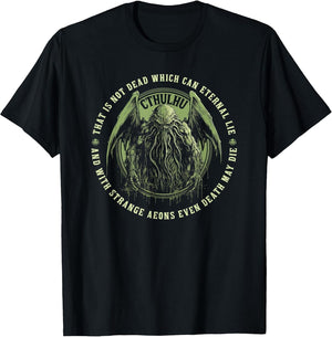 Cthulhu Death May Die Quote, Vintage Cosmic Horror Cthulhu