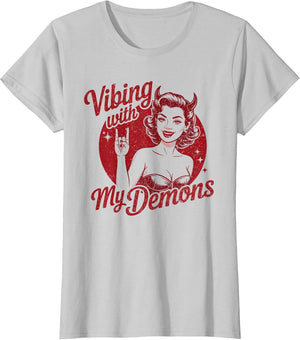 Vibing with My Demons Retro Devil Girl