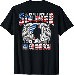 My Grandson is A Soldier Hero - Proud Army Grandma Grandpa