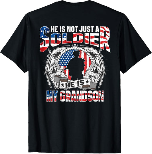 My Grandson is A Soldier Hero - Proud Army Grandma Grandpa