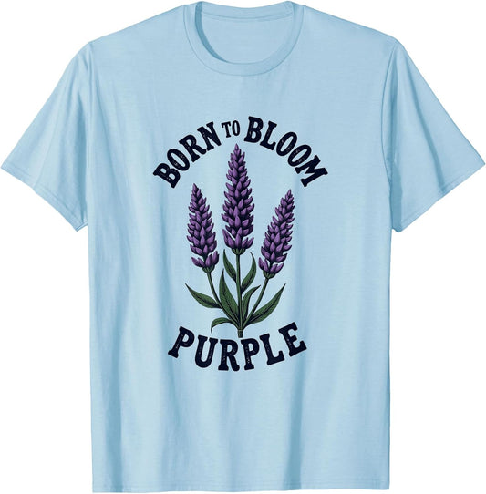 Born to Bloom Purple Lavender Floral Design