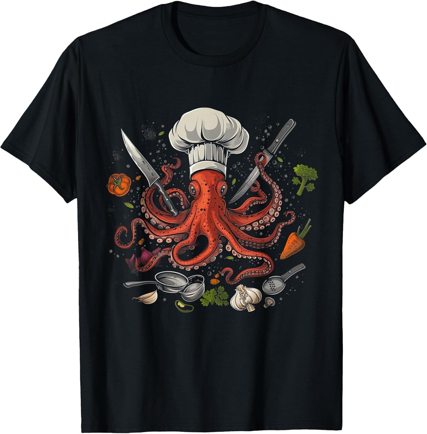 Chef Octopus Octopus Funny Cooking Sous Chef Cook