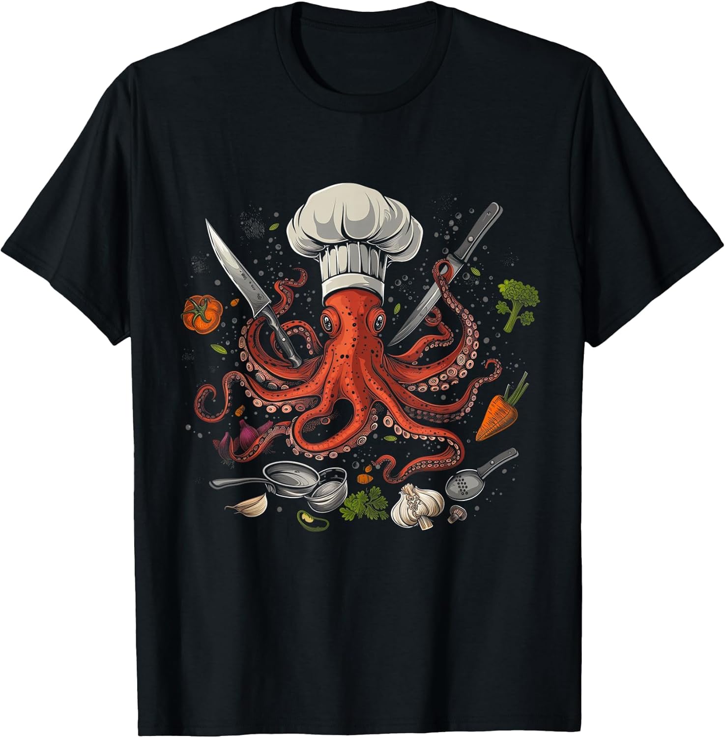 Chef Octopus Octopus Funny Cooking Sous Chef Cook