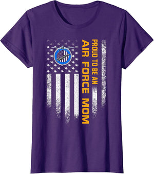 Vintage USA American Flag Proud to Be an Air Force Mom Funny