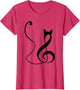 Music Note Inspired Cat Minimalist Music Lover Design