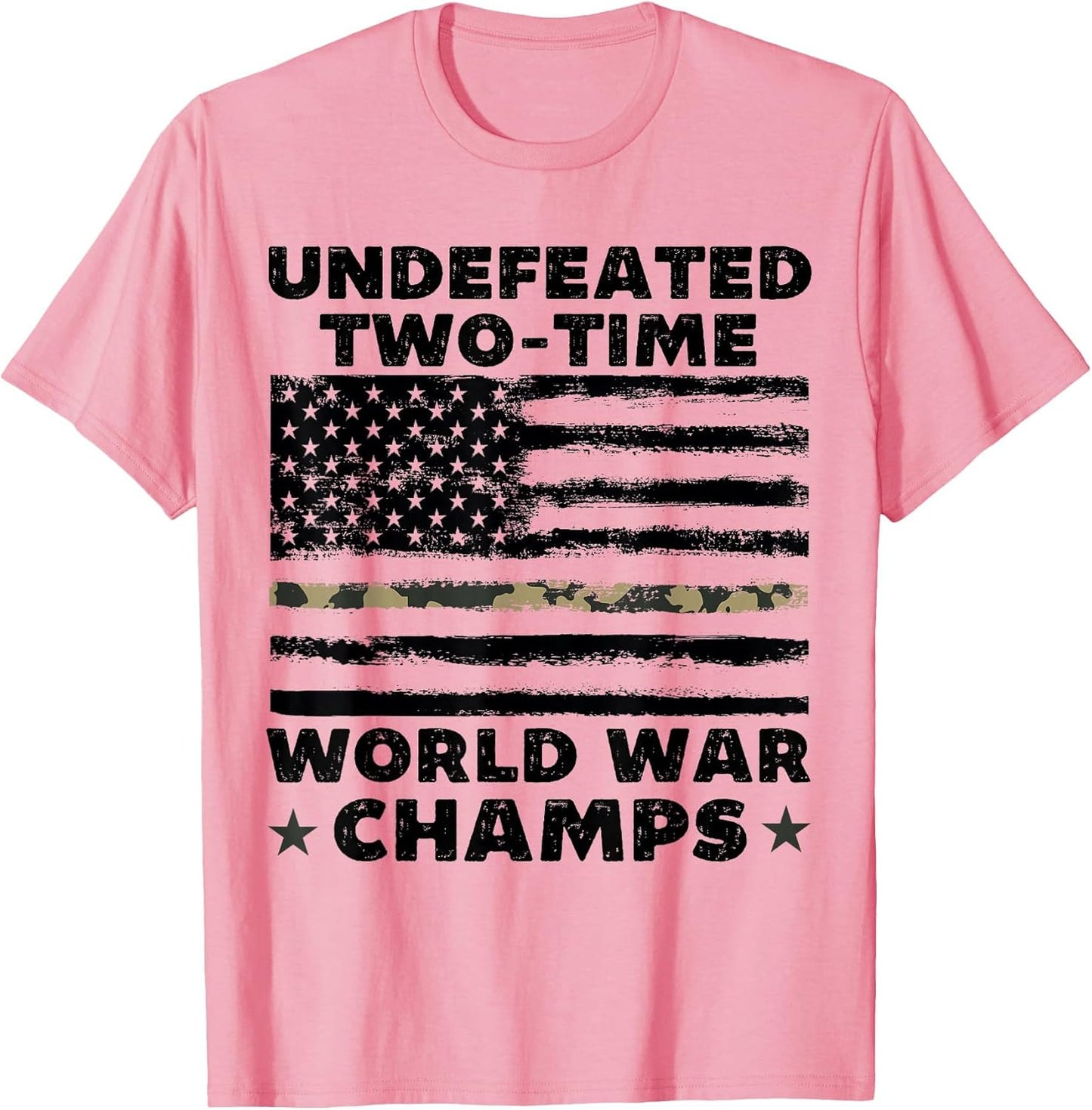Undefeated World War Champs 4th of July American Army Flag