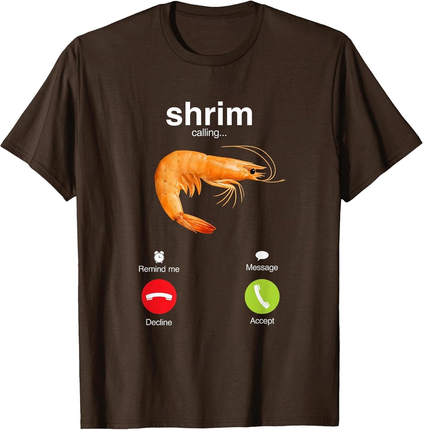 Shrim is Calling Meme Funny Shrimp and Fish (fih) Matching