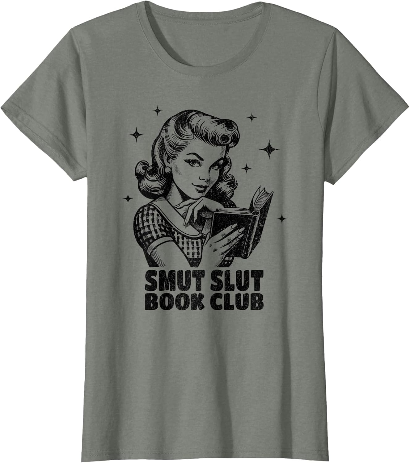 Smut Slut Reading Spicy Bookish Retro Housewife Quote Saying