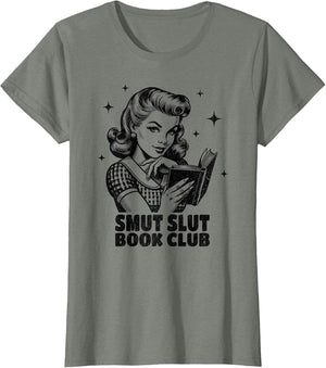 Smut Slut Reading Spicy Bookish Retro Housewife Quote Saying