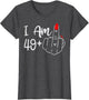 I Am 49 Plus 1 Middle Finger Funny 50th Birthday Women