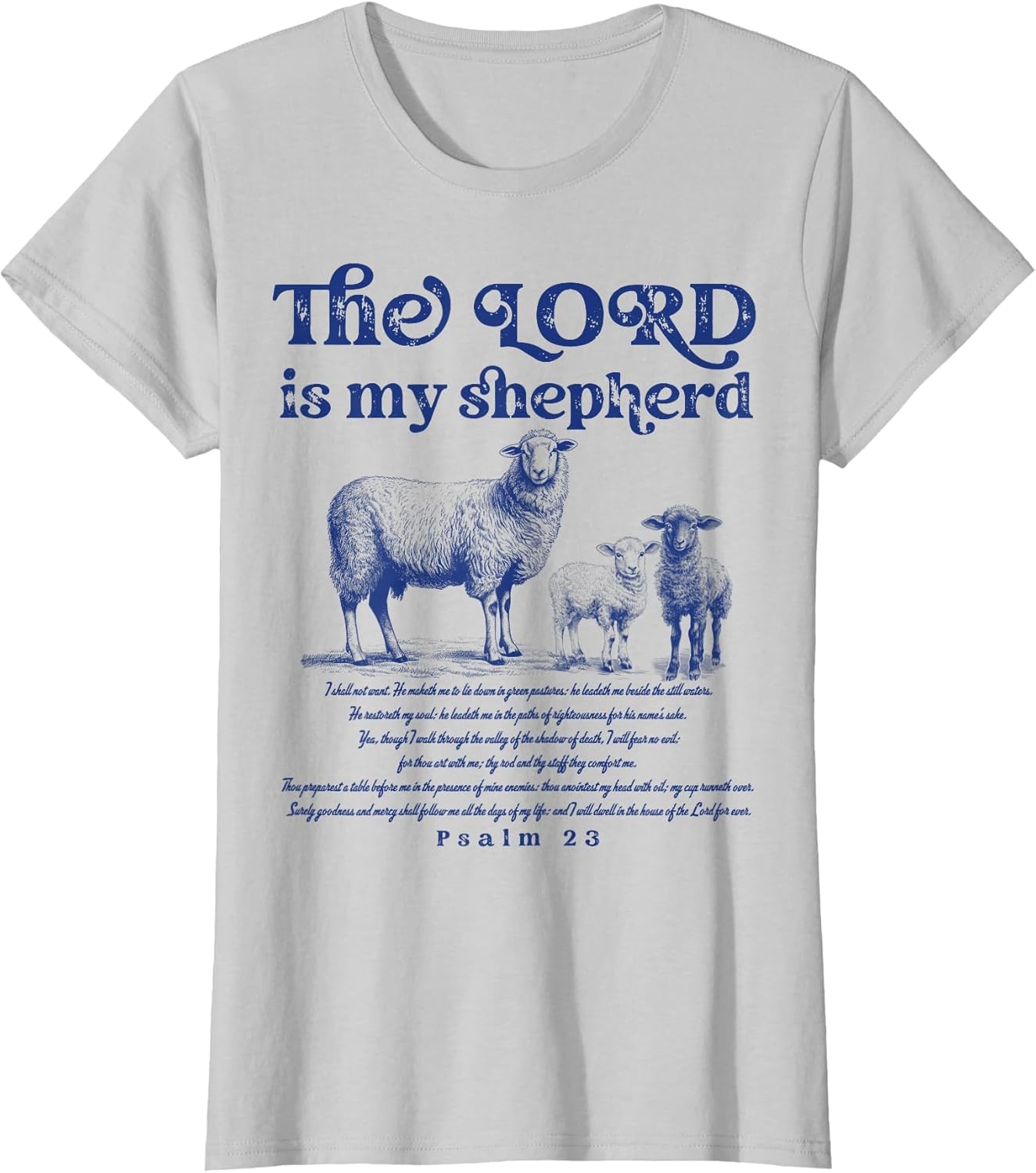 The Lord is My Shepherd Christian Sheep Psalm 23 Faith
