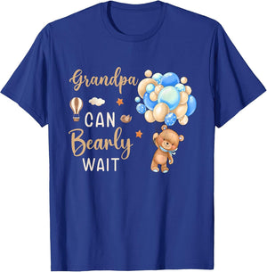 Grandpa Can Bearly Wait Bear Gender Neutral Boy Baby Shower