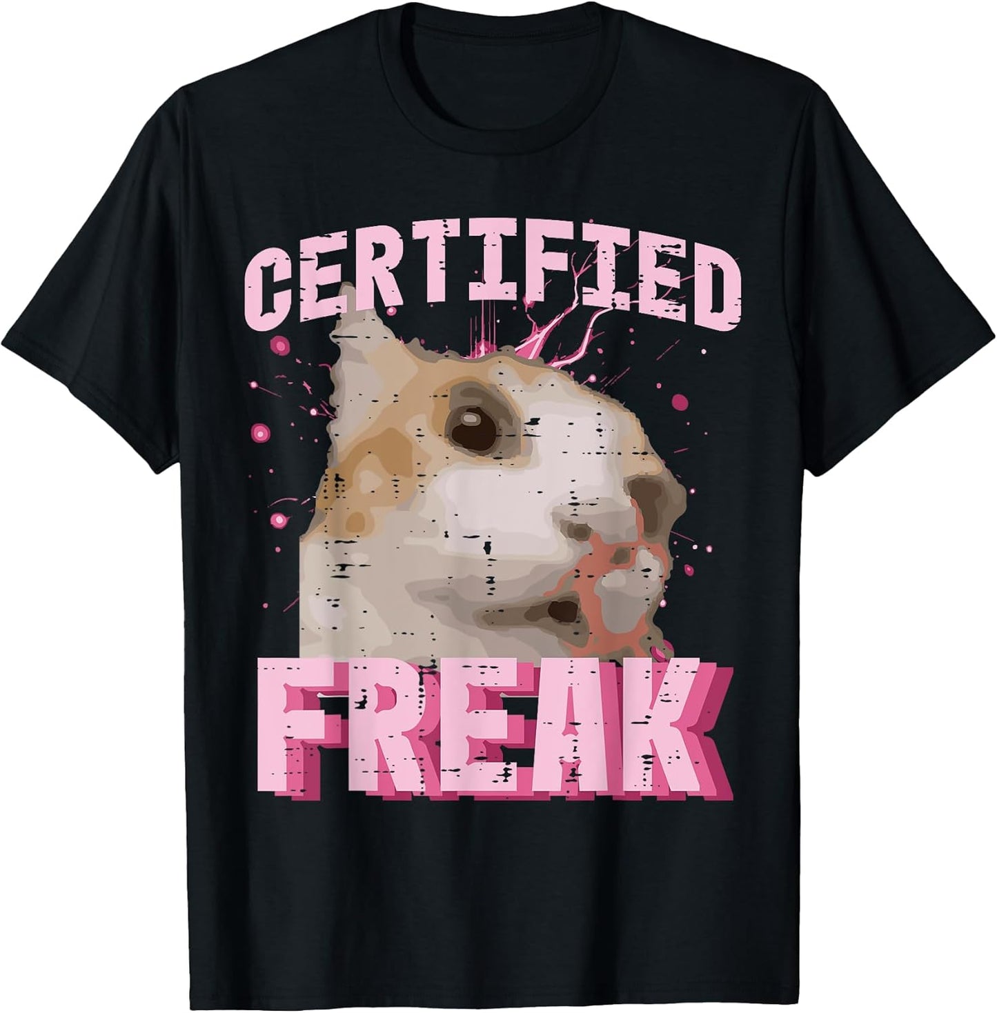 Cat Certified Freak Funny Saying Kitten Women Girls Kids Men
