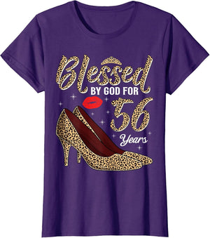 Blessed by God for 56 Years Old Ladies 56th Birthday