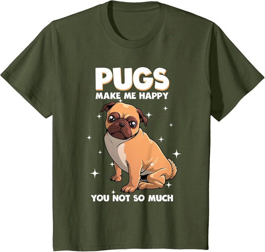 Funny Pug Designs Men Boys Girls Kids Pug Lovers
