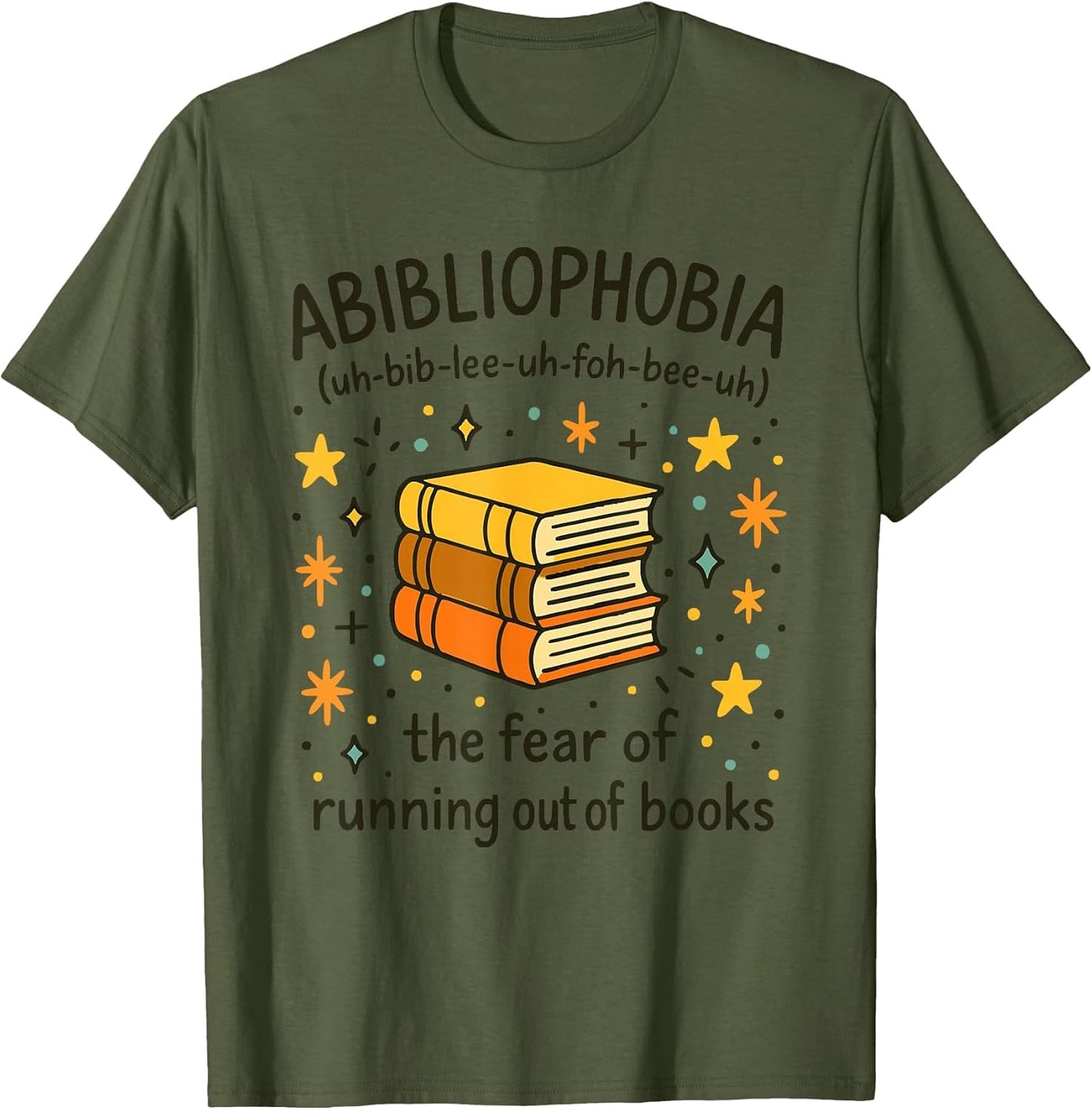 Abibliophobia Funny Book Lovers Graphic