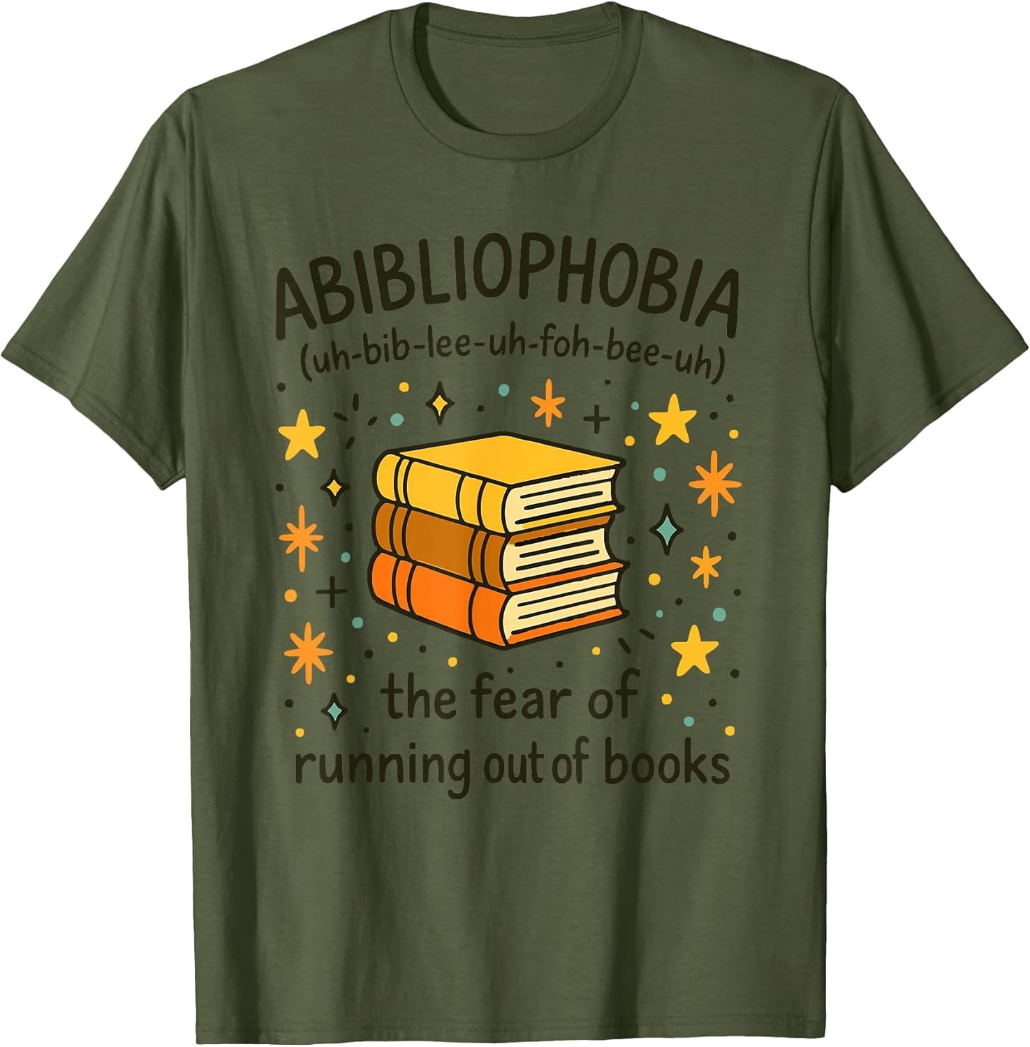 Abibliophobia Funny Book Lovers Graphic