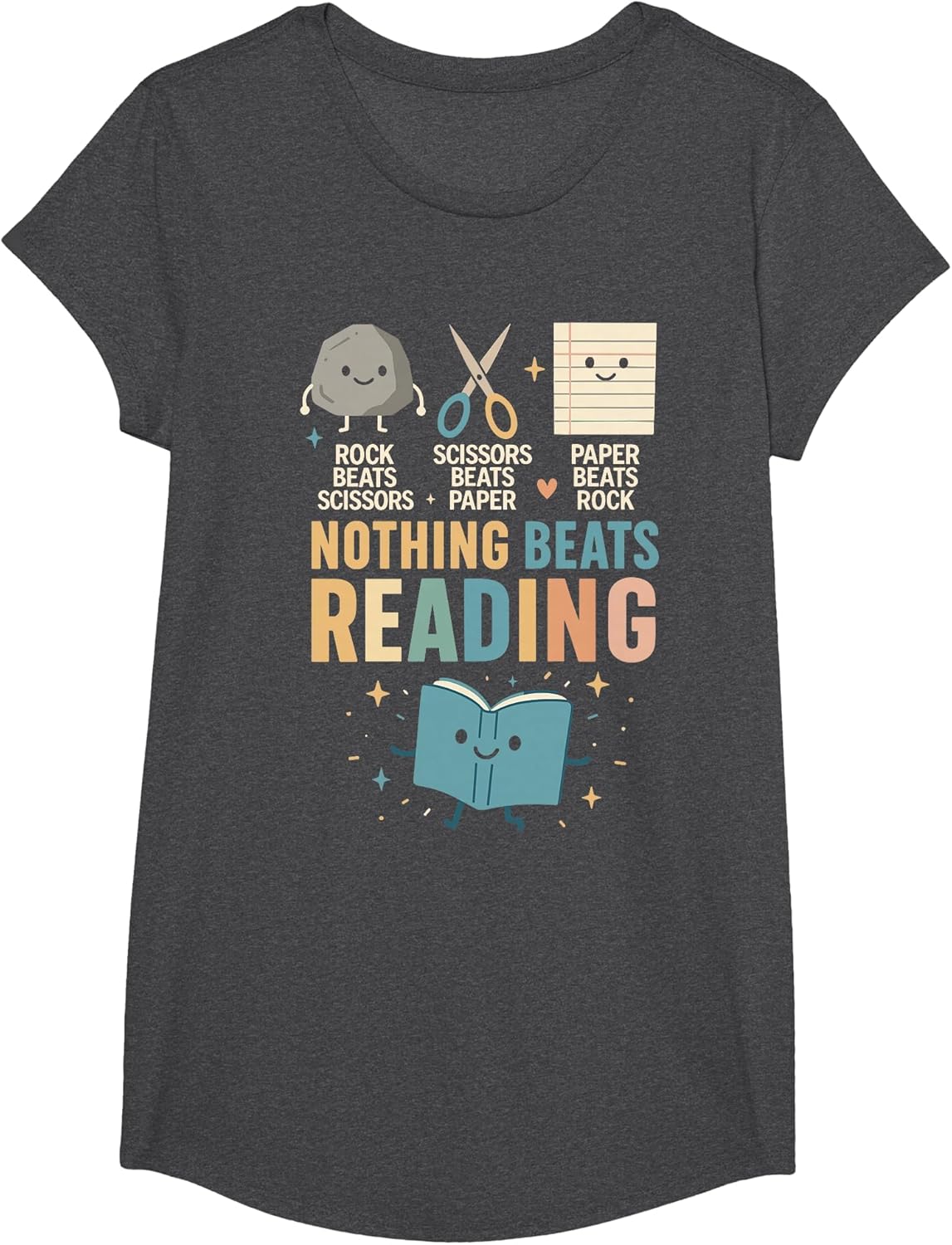 Booktrovert Shirt, Nothing Beat Reading Rock Paper Scissors